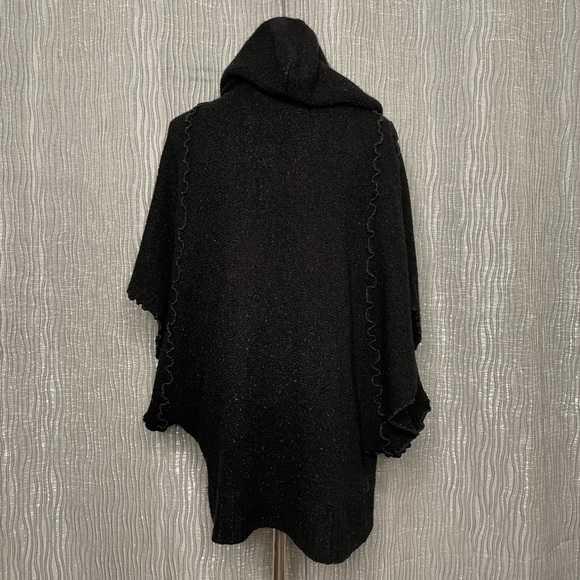 Anthropologie Sparrow ruffle tie front wool blend hooded cardigan - Picture 4 of 8